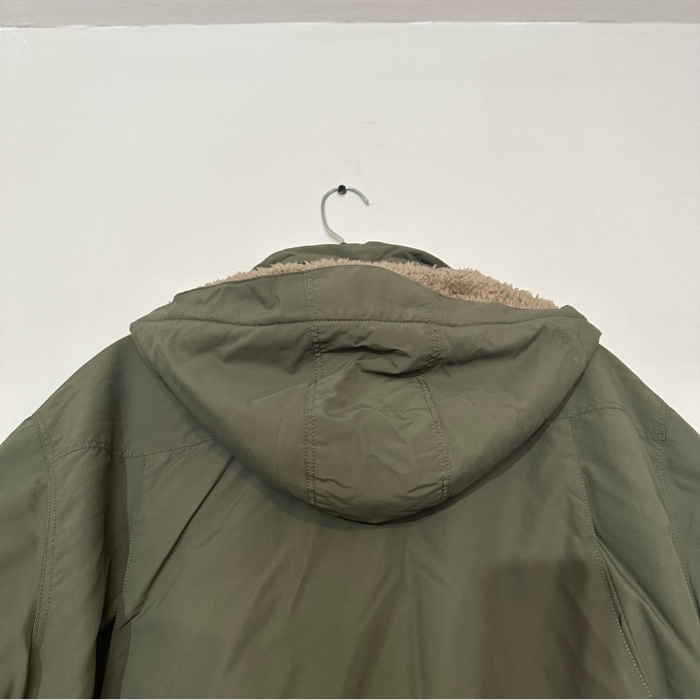 Patagonia XXL Green Isthmus Parka Hooded Mens Jacket Sherpa Lined Ski Snow - Picture 11 of 12